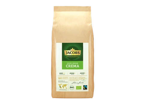 Abbildung des Packshots des Jacobs Professional Produkt Jacobs Good Origin Crema, 1kg Bohnenkaffee