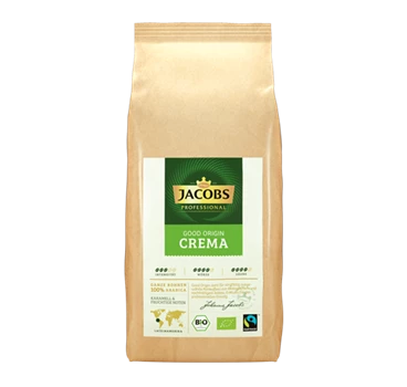 Abbildung des Packshots des Jacobs Professional Produkt Jacobs Good Origin Crema, 1kg Bohnenkaffee