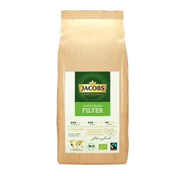 Abbildung des Packshots des Jacobs Professional Produkt Jacobs Good Origin Filter, 1kg Filterkaffee