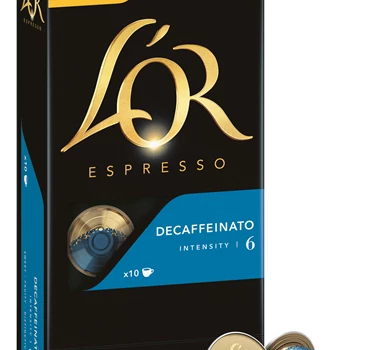 Abbildung des Packshots des Jacobs Professional Produkt L'OR Espresso Decaffeinato Elegante 6, 10 Kapseln