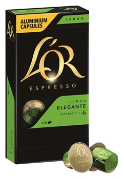 Abbildung des Packshots des Jacobs Professional Produkt L'OR Lungo Elegante 6, 10 Kapseln