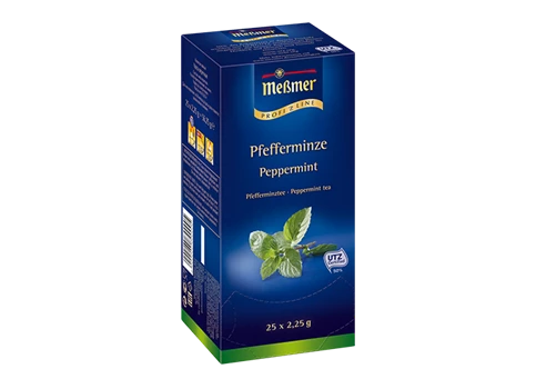 Abbildung des Packshots des Jacobs Professional Produkt Meßmer Pfefferminze, Pfefferminztee, 6 Packungen à 25 Beutel