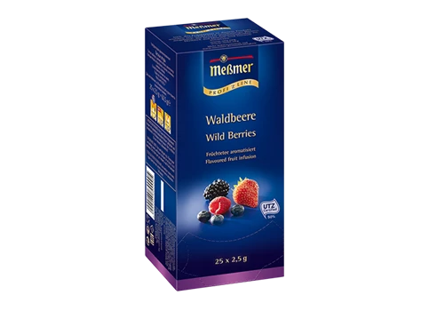 Abbildung des Packshots des Jacobs Professional Produkt Meßmer Waldbeere, Früchtetee, 6 Packungen à 25 Beutel