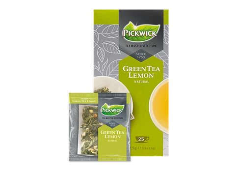Abbildung des Packshots des Jacobs Professional Produkt Pickwick Green Tea Lemon, Grüner Tee, 3 Packungen à 25 Beutel
