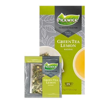 Abbildung des Packshots des Jacobs Professional Produkt Pickwick Green Tea Lemon, Grüner Tee, 3 Packungen à 25 Beutel