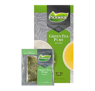 Abbildung des Packshots des Jacobs Professional Produkt Pickwick Green Tea Pure, Grüner Tee, 3 Packungen à 25 Beutel