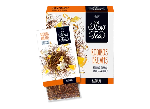 Abbildung des Packshots des Jacobs Professional Produkt Slow Tea Rooibos Dreams, Rooibos Tee, 3 Packungen à 25 Beutel
