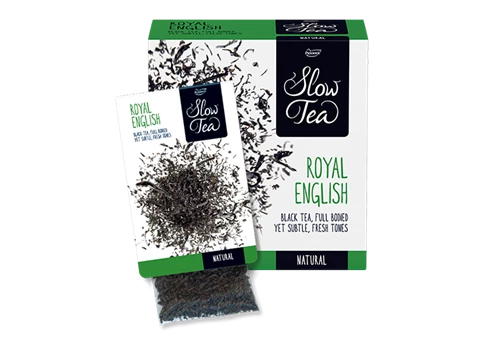 Abbildung des Packshots des Jacobs Professional Produkt Slow Tea Royal English, Schwarzer Tee, 3 Packungen à 25 Beutel