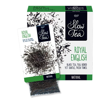 Abbildung des Packshots des Jacobs Professional Produkt Slow Tea Royal English, Schwarzer Tee, 3 Packungen à 25 Beutel