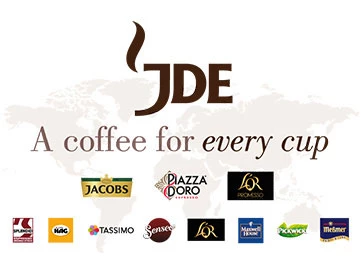 Jacobs Douwe Egberts Weltkarte mit allen Marken